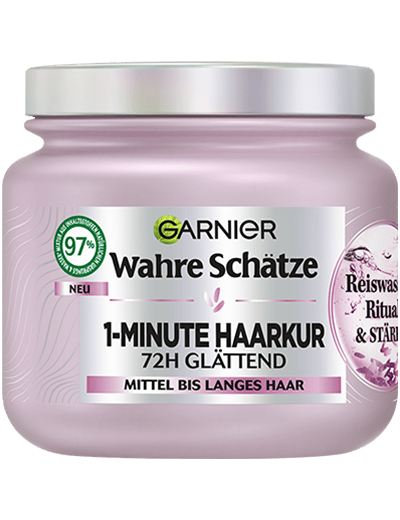 Garnier Wahre Schätze Reiswasser Ritual & Stärke 1-Minute glättende Haarkur - Produktabbildung